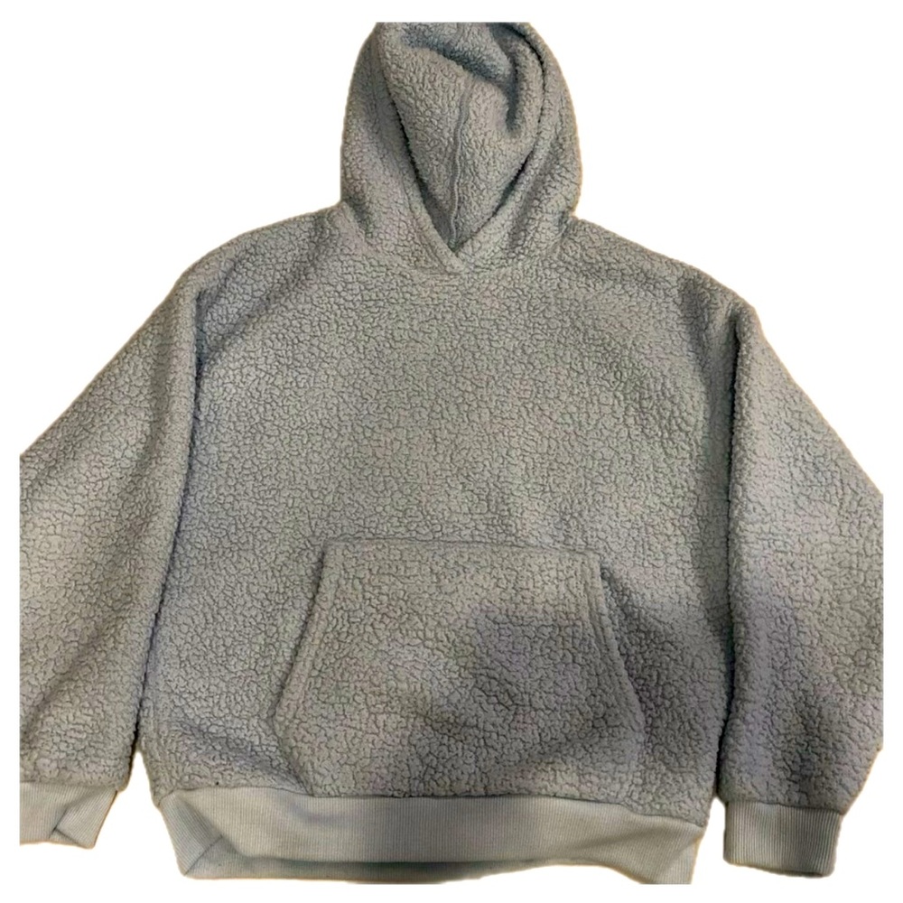 AEO light blue fleece hoodie Size S